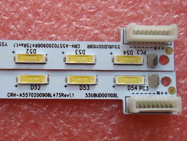 Led backlight screen55E710U 1555-R5500200-LA TY-140628D E227809 1 paar = 2 stks 1 stks = 54led 607mm