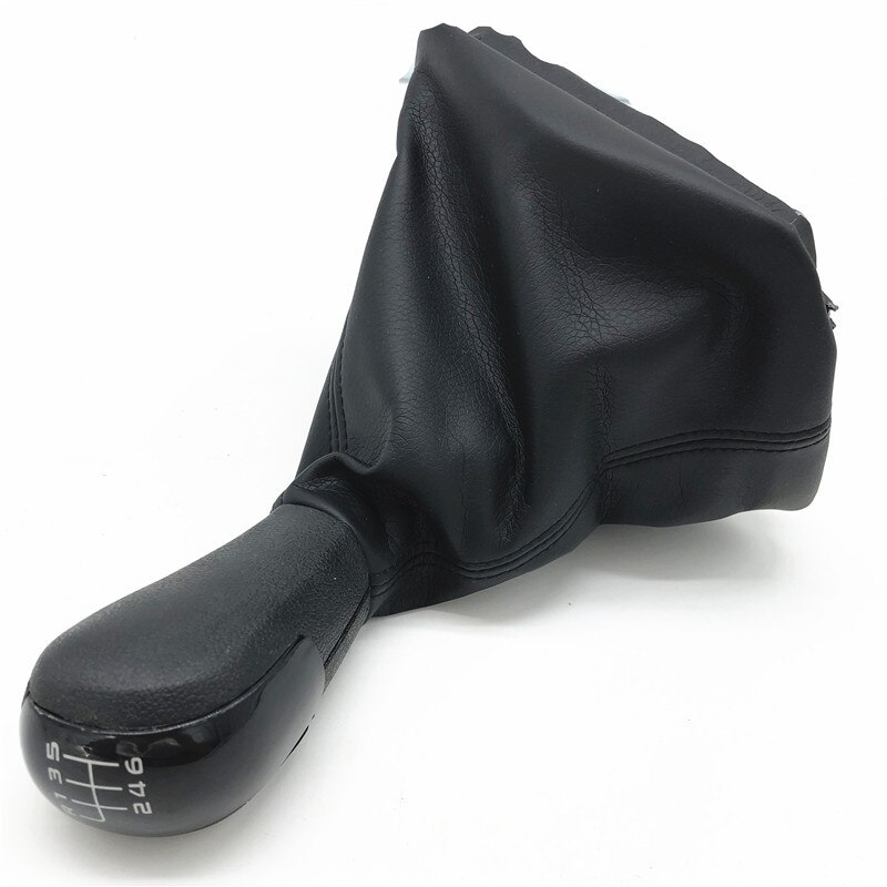 Gear Shift Knob - 5/6 Speed - Leather Boot - Replacement for Skoda Octavia A5 MK2 2004-2007