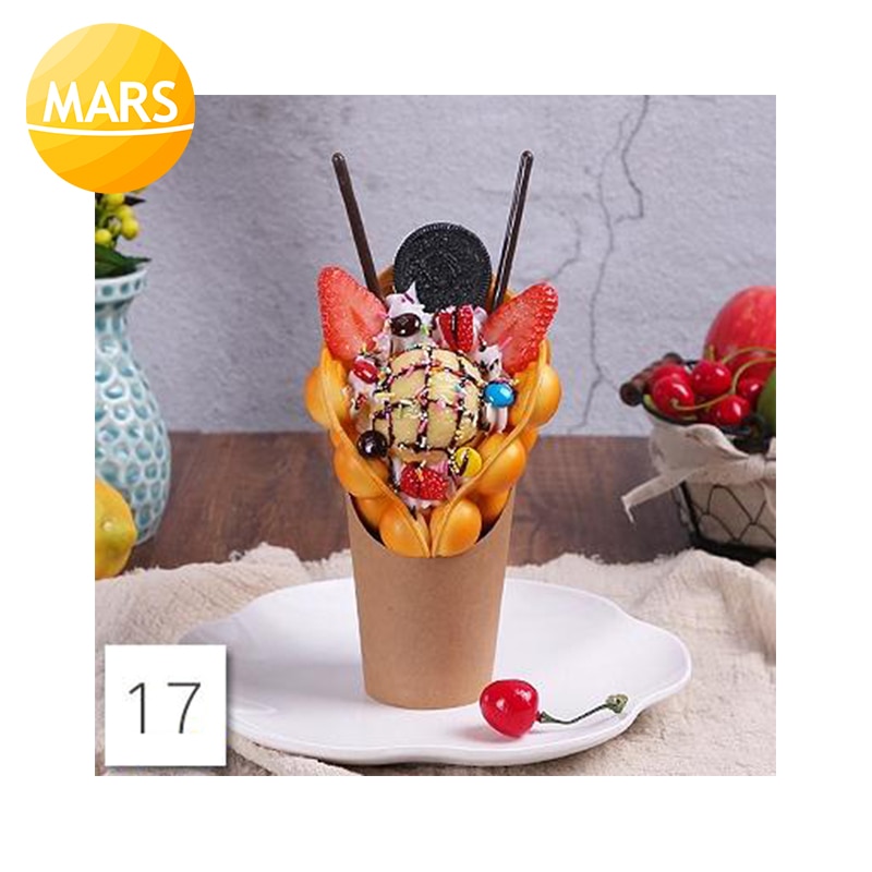 Hong kong boble æg ævle model vinduesvisning simulering dessert snack frugt eggettes puff vaffel prøve rekvisitter vaffel figurer