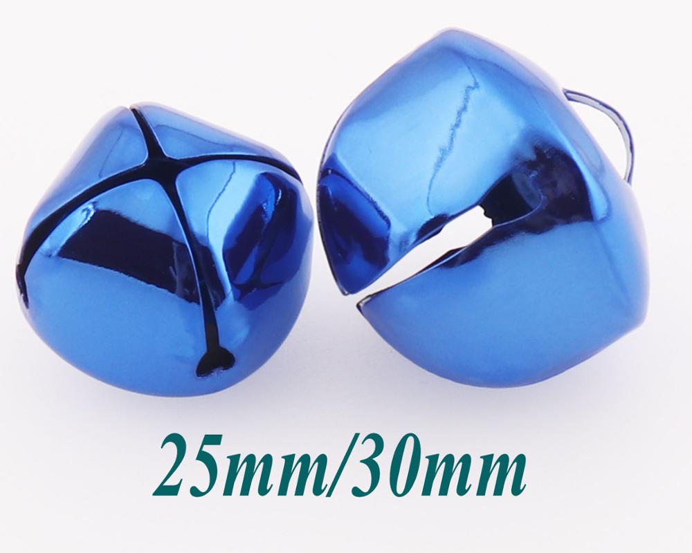 10pcs Large Metal Blue Jingle Bells Christmas bells,Dancing Bells,Durable Jingle Bells Pet Bells Cross Bells-25mm/30mm