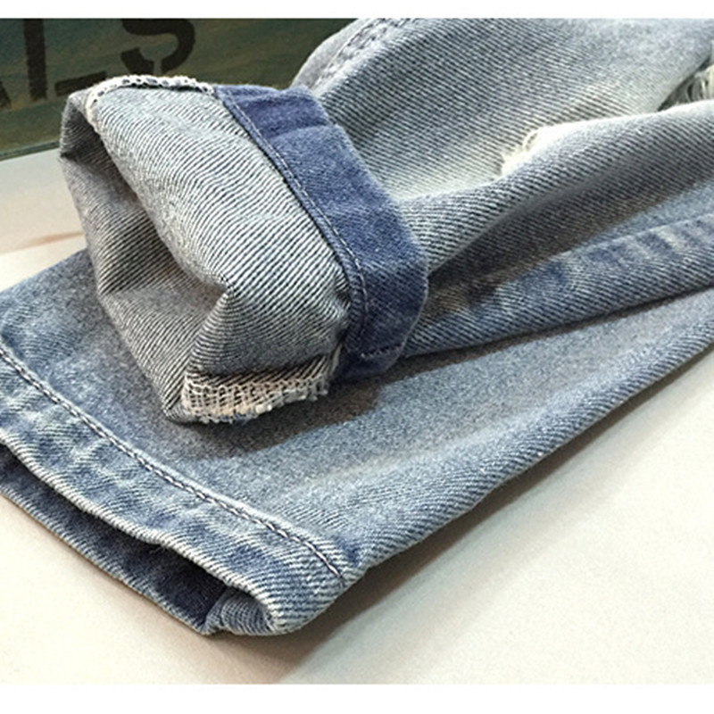 Pantalon en jean troué pour enfants, pantalon en denim déchiré pour enfants, pantalon étudiant pour garçon et fille de 3-10 ans, porter dwq 295