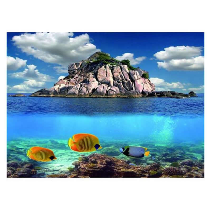 PSNKLMM Aquarium Hintergrund Aufkleber - Selbstklebende PVC Tapete Für Fischbecken 30x40cm