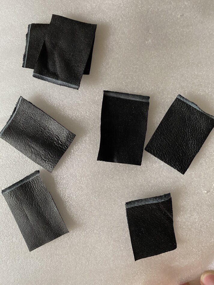 Piel de cuero para arco de violín (3,5x2,5 cm), piel de violonchelo para arco o bajo, repuesto de piel para hacer parte de violín, 10 Uds.