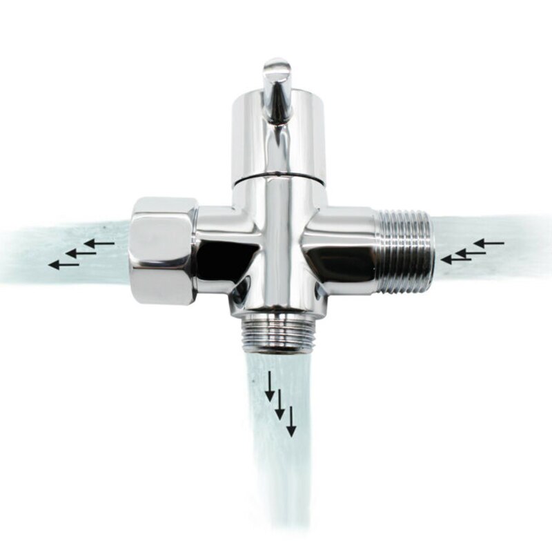 1/2inch Brass 3Ways Diverter Kitchen Sink Valve Bathroom Adapter Brass Faucet Splitter Sink Valves Water Tap Faucet Valve Divert