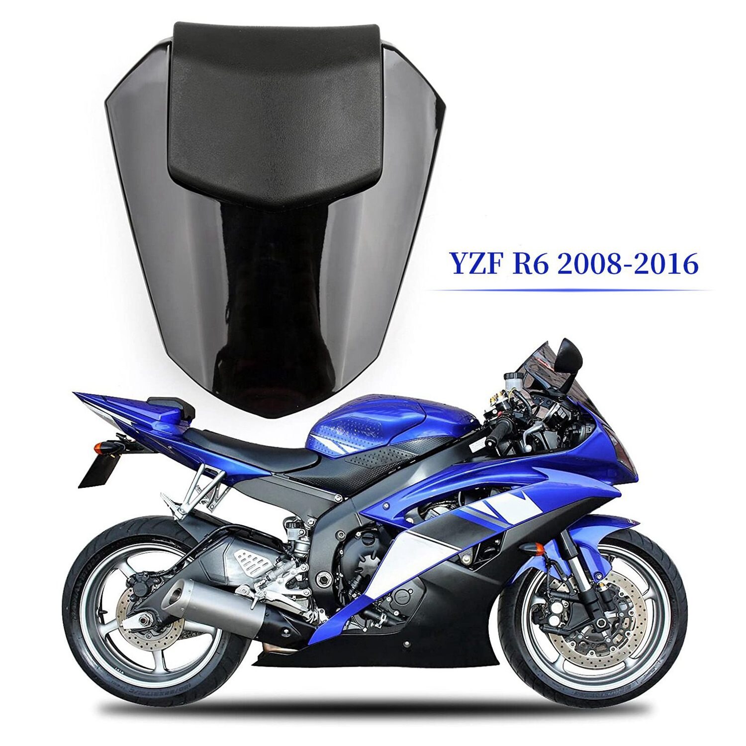 Motorsykkel bak passasjer pute sete deksel kåpe deksel til yamaha  r6: misligholde tittel