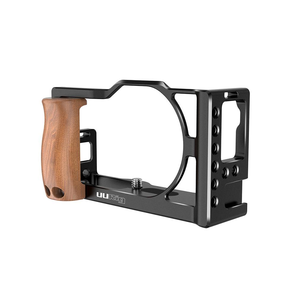 Dslr Camera Cage Rig Frame Case Stabilizer Met Houten Handvat Hand Grip Koude Shoe Mount Voor Canon G7X Mark Iii