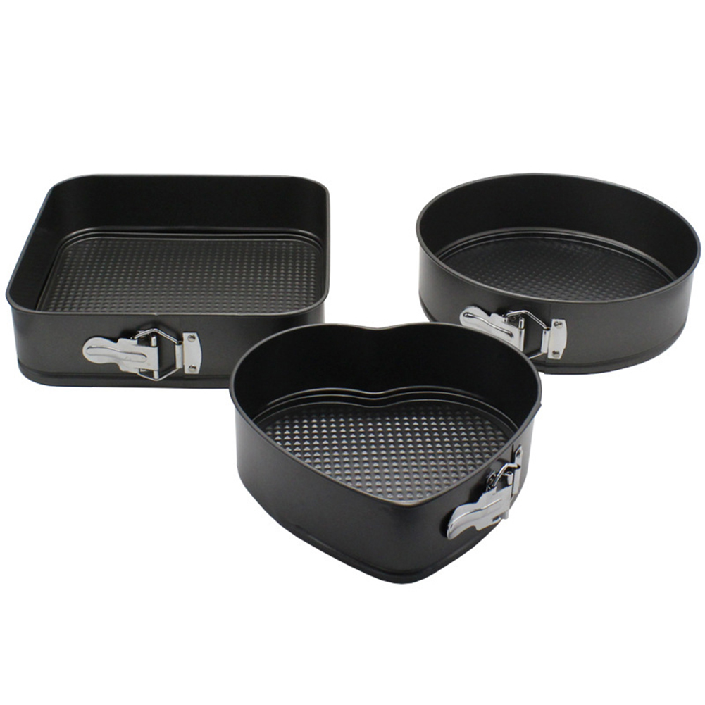 3/1pcs Cake Mold Tray Pans Heart Round Baking Mold Kitchen Carbon Steel Nonstick Baking Pans Reusable Cake Pans Bakingt Tools