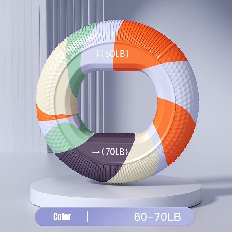 Silikonowy pierścień robić treningu siłowego Trener wzmacniający mięśnie dłoni Palec Nadgarstek Przenośny pierścień treningowy Sprzęt zdatność 1 szt.: Kości słoniowej