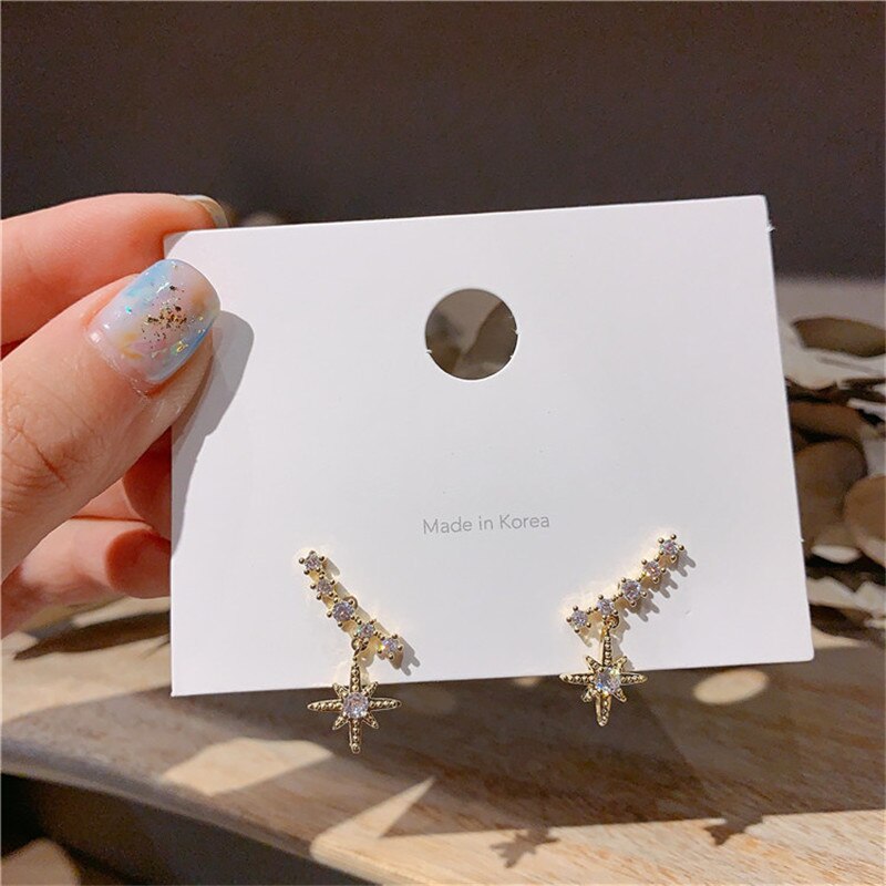 Pendientes marrones Vintage mate para mujer, aretes colgantes de Metal a la , joyería de tendencia , novedad de otoño e invierno: 22