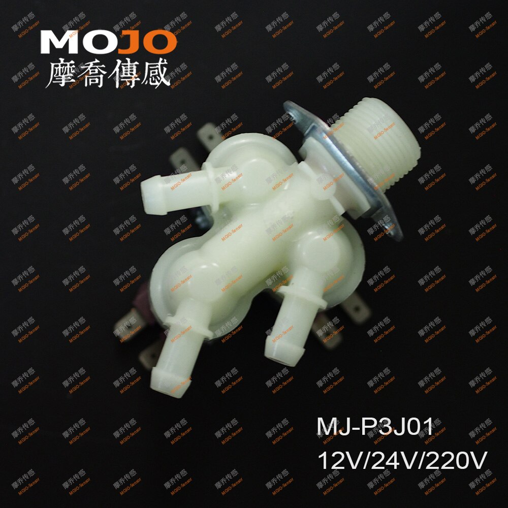 MJ-P3J01 G3/4"-12mm Three output Normally Closed Inlet solenoid valve(1pcs/lots)