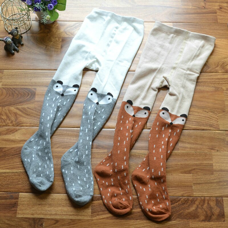 Cartoon Leuke Baby Kids Peuters Meisjes Kniehoge Sokken Panty Been Warmer Kousen Vos Dier Katoen Lange Sokken Mode