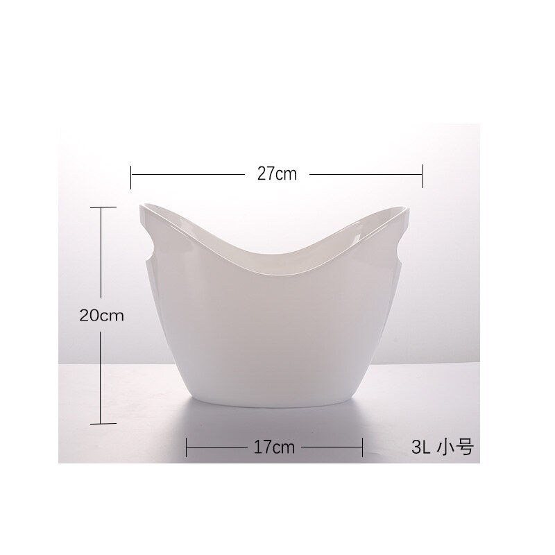 Large Transparent Ice Bucket Portable Fridge Beer Champagne Wine Bucket Ice Grain Bucket Bar Lid Space Saving Cube Maker Tools: white3l