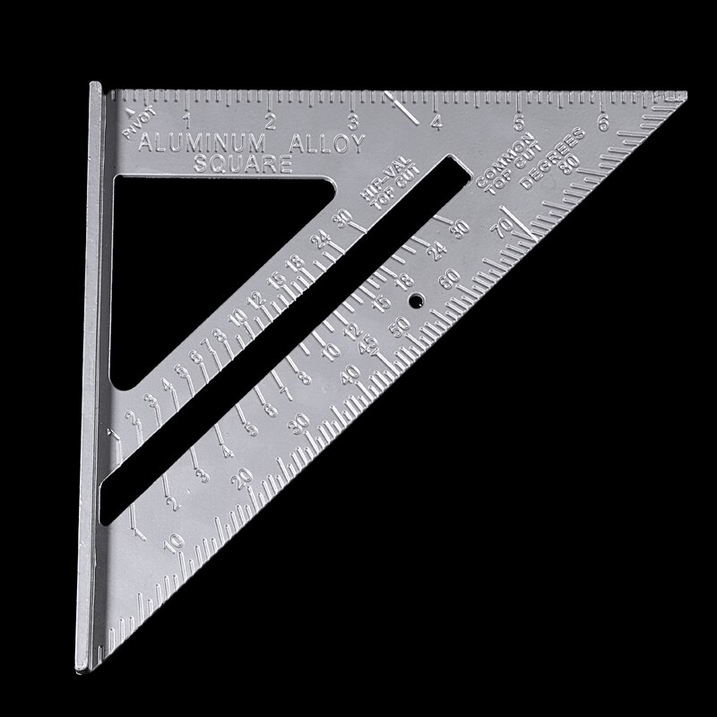 7 inch Aluminum Speed Square Protractor Rafter Triangle Ruler Square Speed Carpenter Framing For Measuring Tool