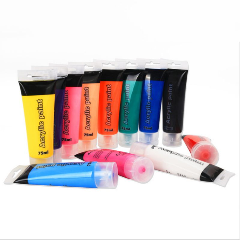 Acrylic Paint 12 Colors Refills Art Painting Single Wall Paint Graffiti Hand-painted Oil Paint