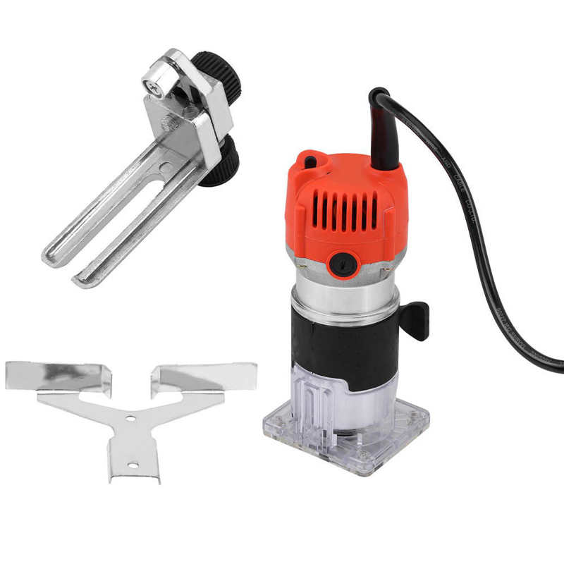EU 220V 580W 30000R/MIN Electric Hand Wood Trimmer Laminator Router Woodworking Tools Set