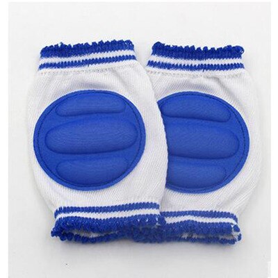 Ideacherry 1 Paar Baby Kids Knee Pads Protector Peuter Veiligheid Kruipen Elleboog Kussen Katoen + Spandex Zuigeling Beenwarmers Knieschijven: Dark Blue
