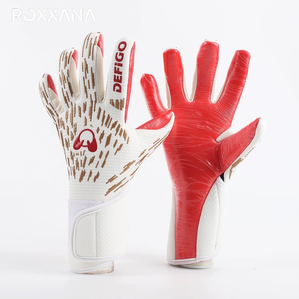 Professionelle Torwarthandschuhe, rutschfeste Latex-Fußballhandschuhe, für Männer, Frauen, Jugendliche, freundlicher, schützendes Spieltraining, Fußballausrügestochen: Anderes / XS