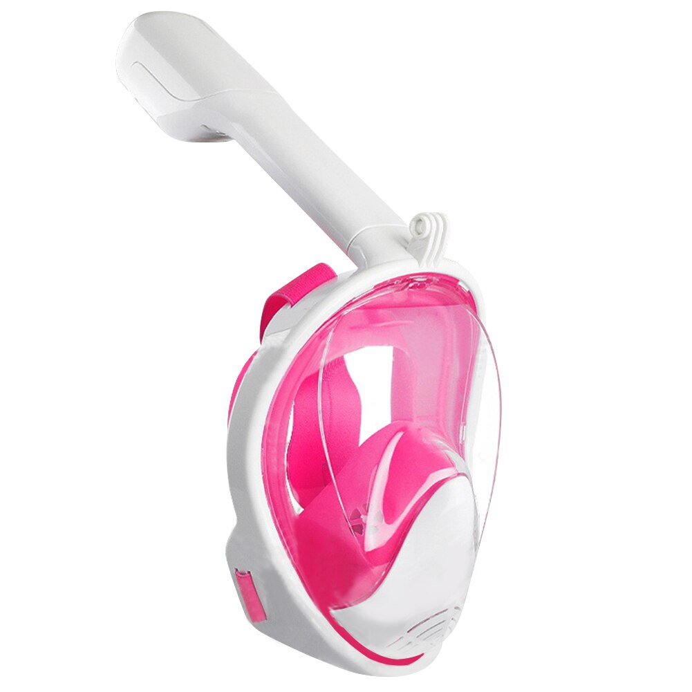 Full Face Scuba Snorkeling Mask Adults Kids Anti-fog Snorkeling Mask Underwater Diving Mask Swimming Training Equipment: Pink / S/M