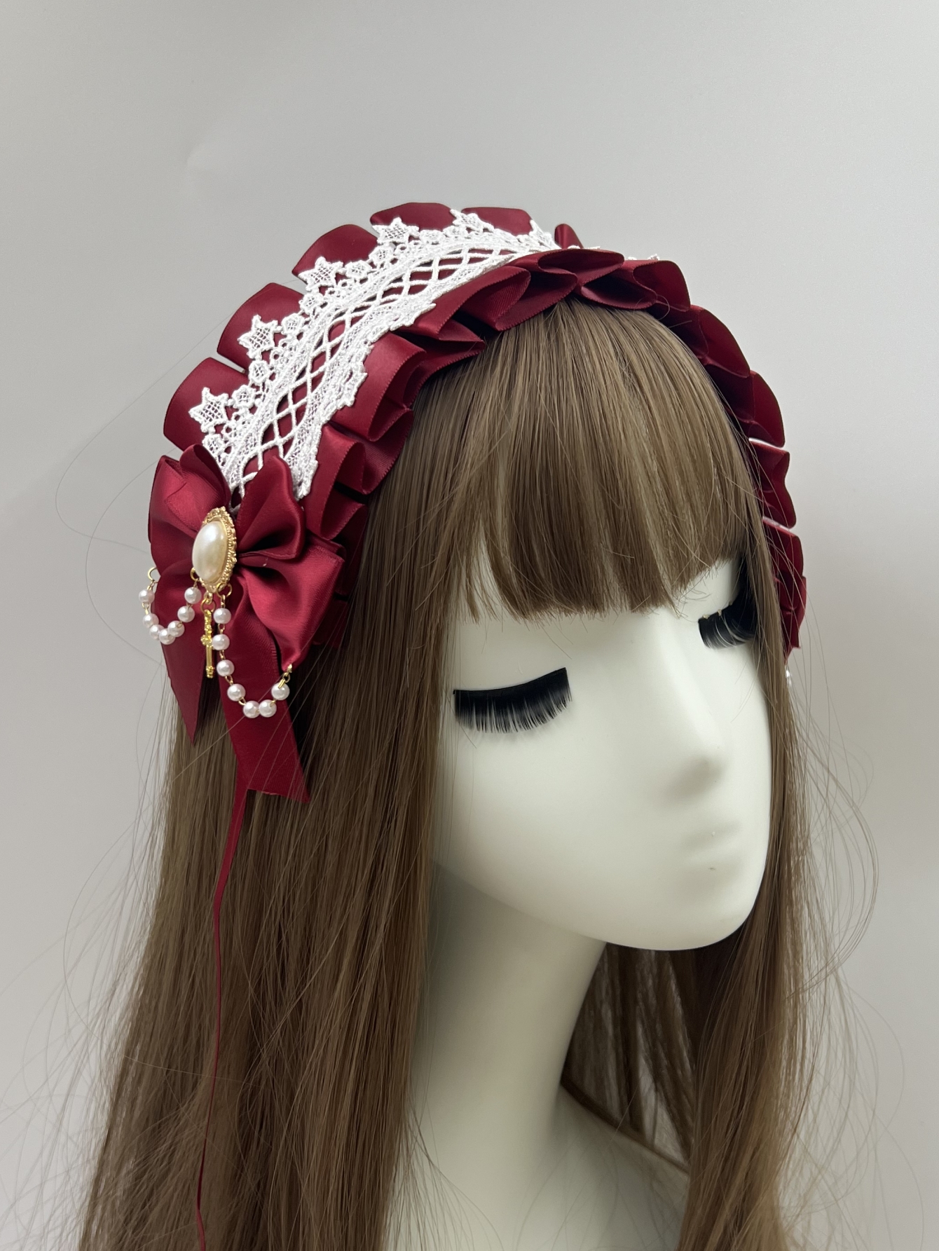 Coiffure gothique Lolita large en dentelle pour femmes, accessoires pour cheveux polyvalents faits à la main, bandeaux de Cosplay mignons, épingle à cheveux douce