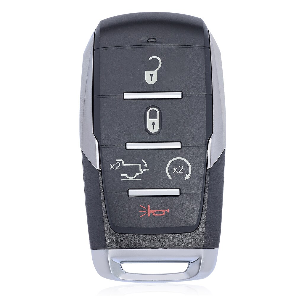 KEYECU Remote Key Shell Case 4 / 5 /6 Buttons for Dodge RAM 1500 Limited LongHorn Truck FCC ID: OHT-4882056: 5 Button