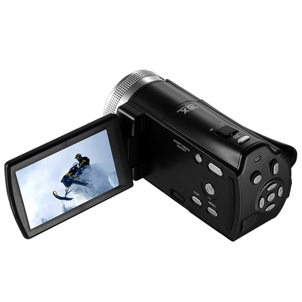 Outdoor With Microphone FHD 1080P 16X Digital Zoom Portable USB Rechargeable Camcorder Vlogging Video Camera Wide Angle 30fps: AU