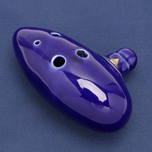 6 Gaten Ocarina Keramische Alto Tonec Fluit Blauw Instrument Comfort Aan De Vingers