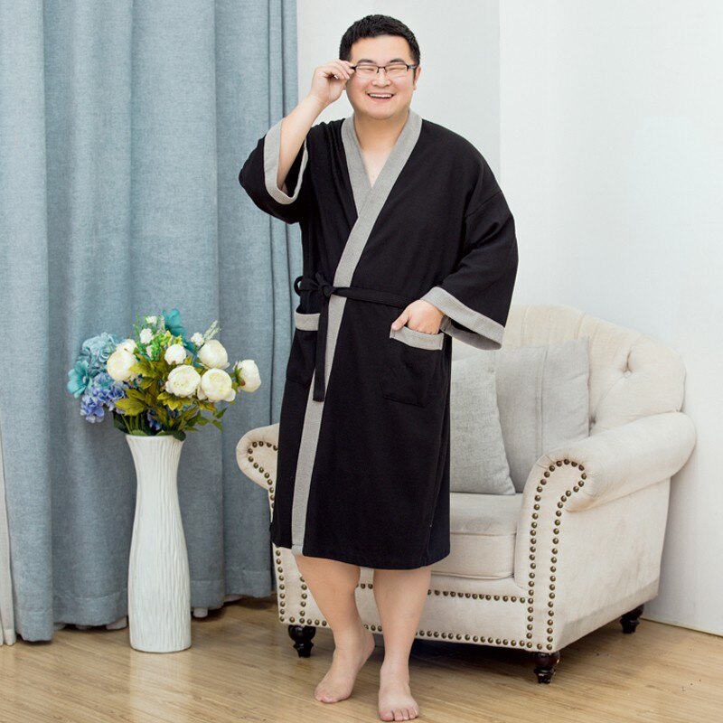Bata de baño cómoda de algodón para hombre, Kimono japonés, informal, para Hotel y Spa, 140Kg