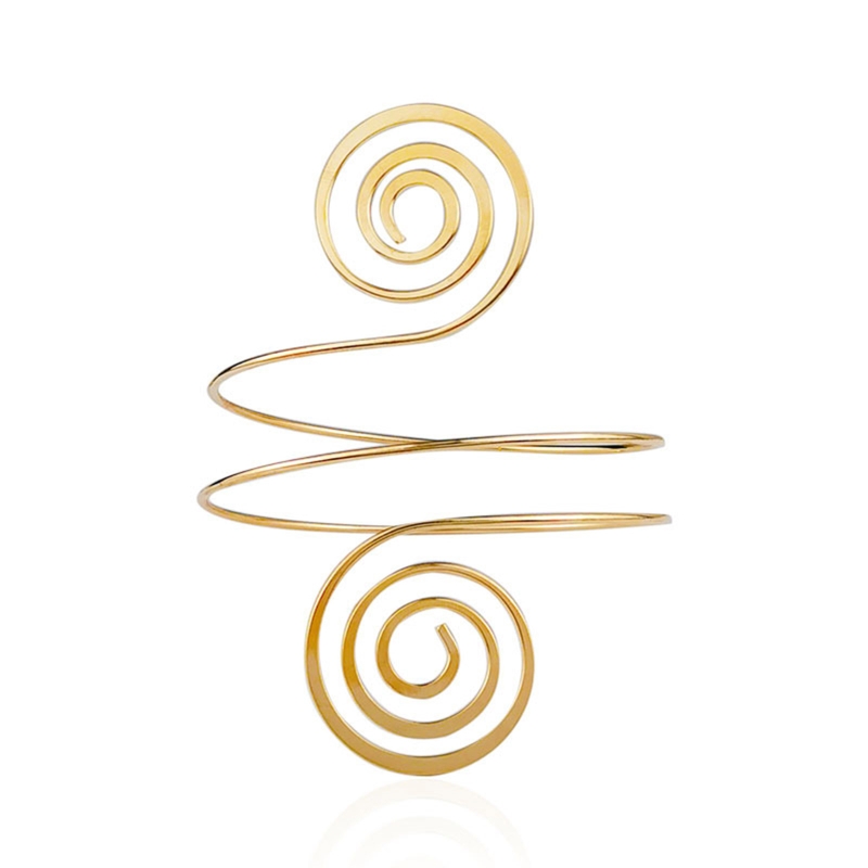 Bracciale Aperto A Foglia Turbinio – Fascia Per Braccio In Metallo, Moda Semplice E Regolabile, Colore Ciano (1 Paio) - 4