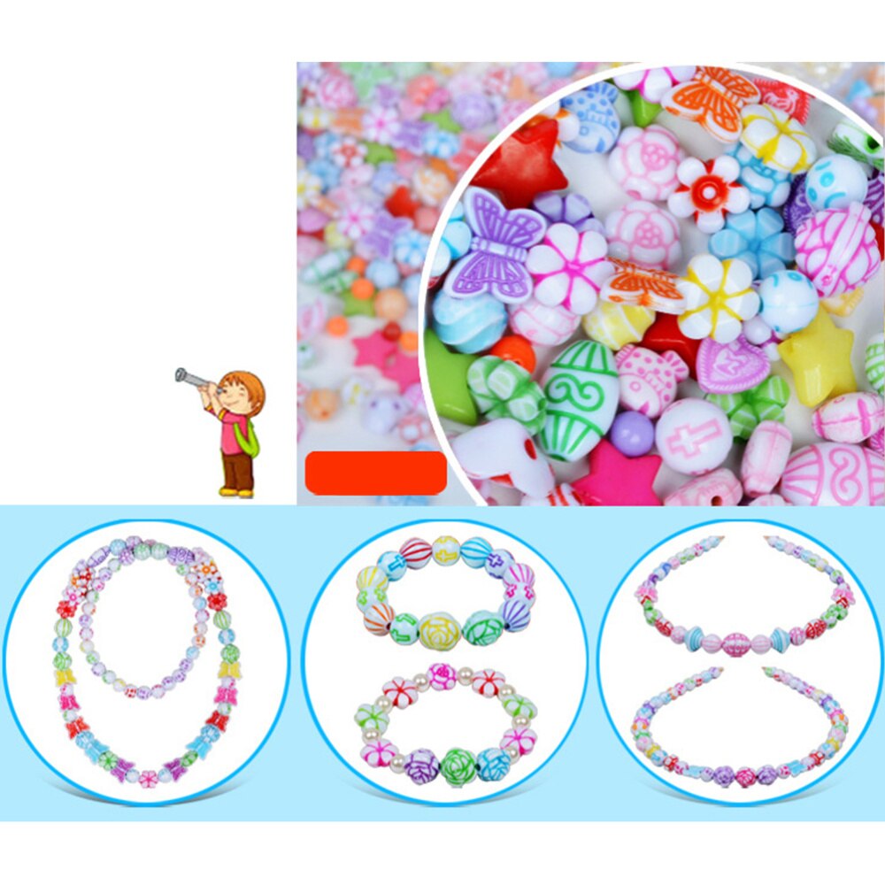 2 kasser perlesæt sjove diy perler uddannelsesperler legetøj piger håndlavede perler til armbånd halskæder smykker