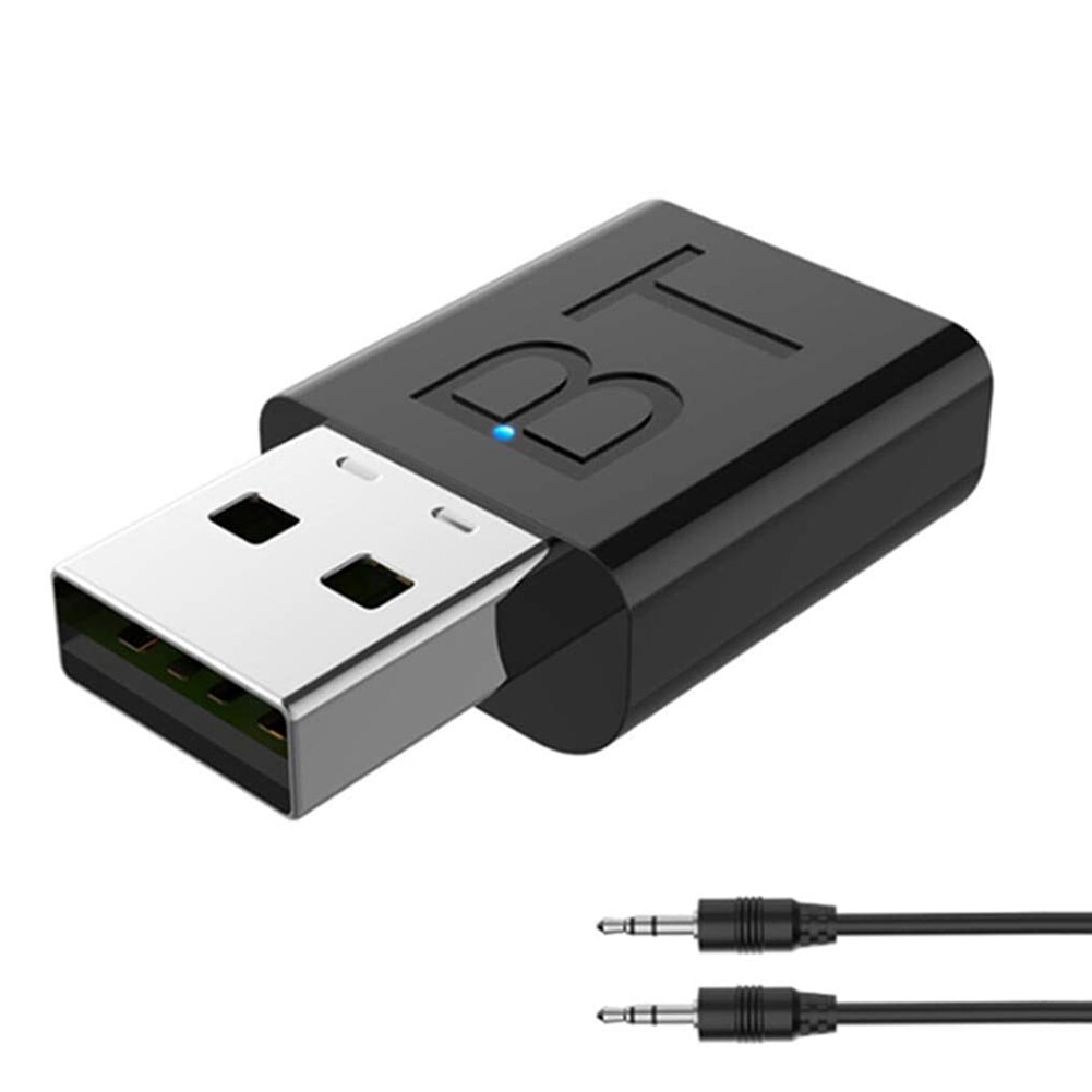 USB Stereo Music Wireless Adapter Portable Bluetooth 5.0 Dongle for PC Car Wireless AUX USB Transmitter Receiver