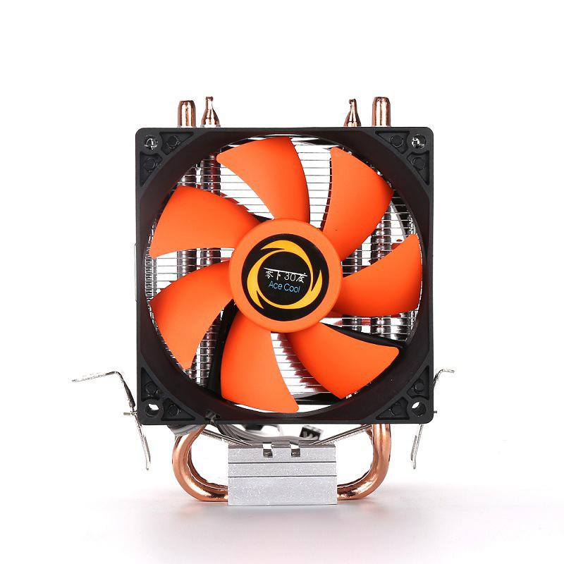 HobbyLane Double CPU Cooler Fan Air Cooling Double Copper Tube Strong Geat Dissipation Multiplatform Computer Host Radiator d29