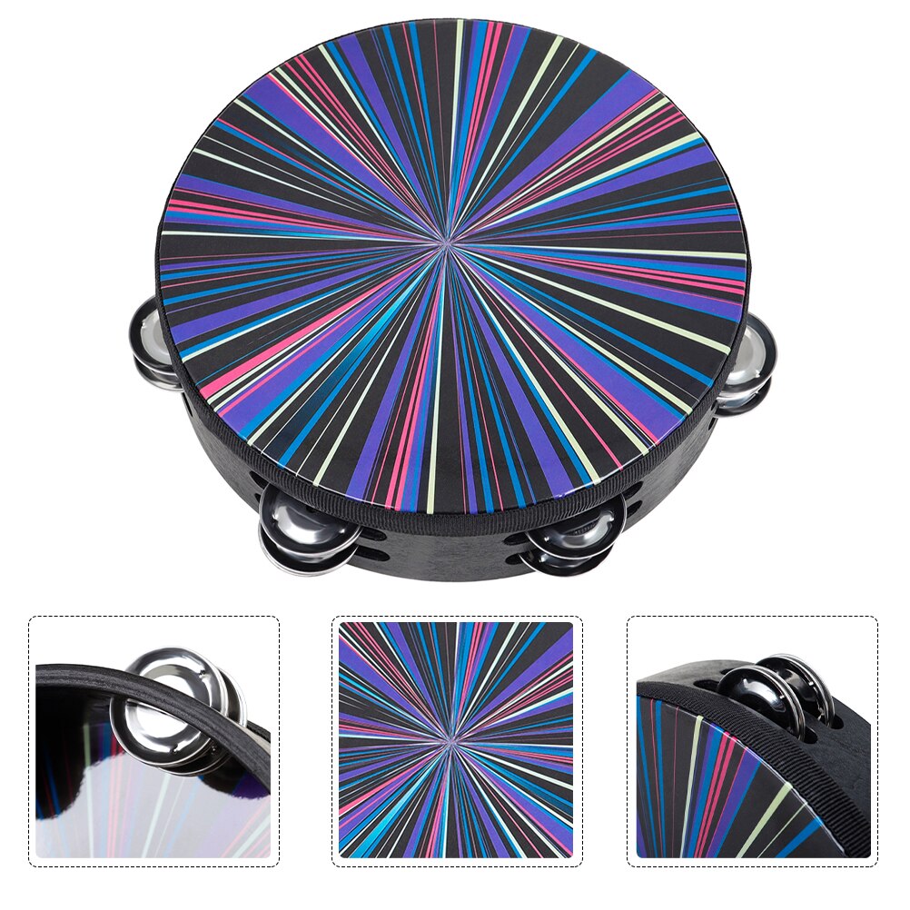 Bell Drum Percussion Hand Drum Percussion Instrument Hand Tambourine for Playing