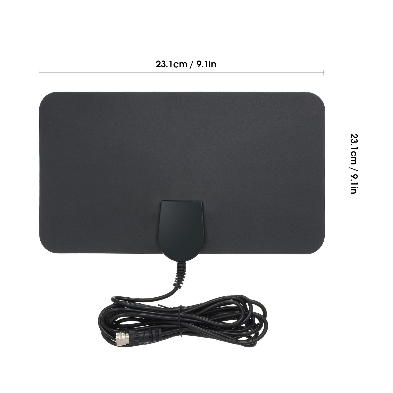 Indoor Digital TV Antenna HD Signal Flat Panel UHF FM HDTV Antenna Signal Receiver Black Home Digital TV Antenna