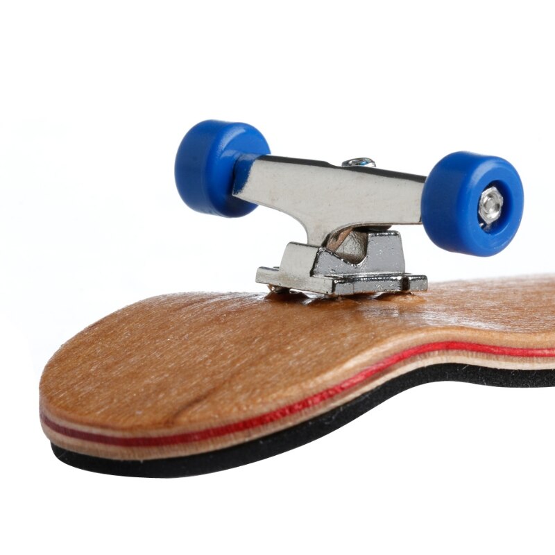 1 sæt trædæk gribebræt skateboard sport spil børn ahorn træ sæt  q6pd