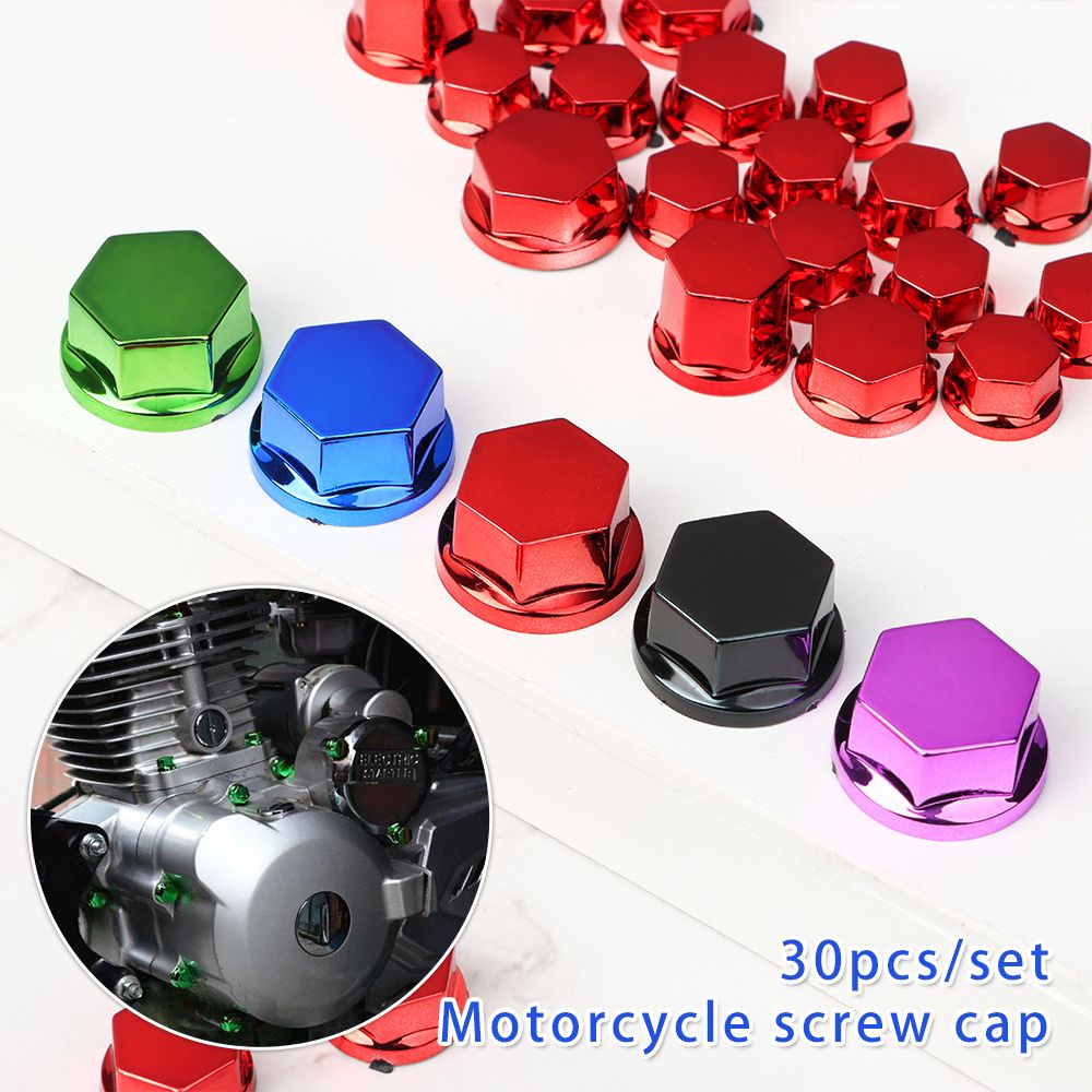 Scooters Accessoires 1.4/1.2/1/0.8Cm Gekleurde Moer Cover Motorfiets Modificatie Onderdelen Elektrische Auto Moer Schroef Cap Covers