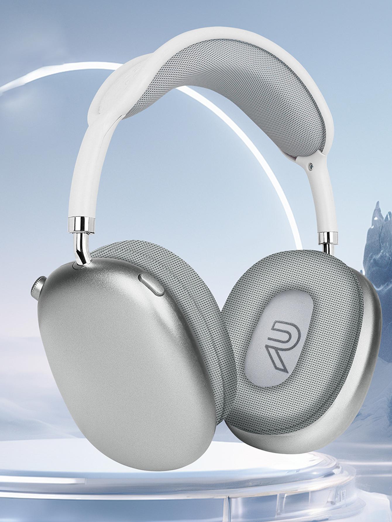 Headphone, ANC noise reduction, dual mode , chip 5.4, stereo surround sound, button control, long endurance headphone: Silver