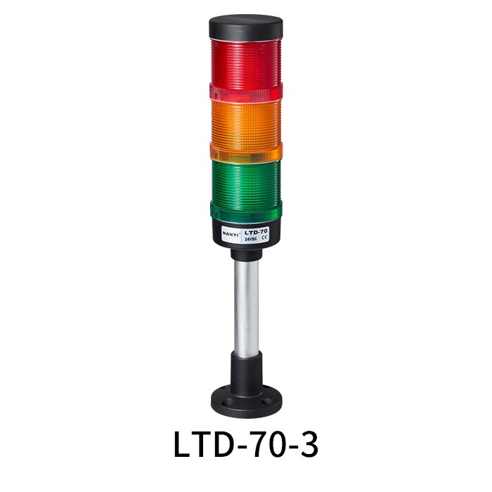 Dia 70mm 24V Red Yellow Green Led Signal Tower Light Multi-Layers Stack Alarm Safety Buzzer Warning Lamp for Industrial Machine: 3 Stack No Buzzer