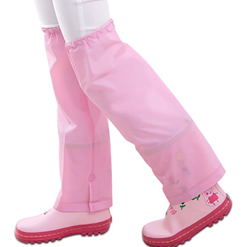 Pantalones de lluvia impermeables para niños, polainas para senderismo, ropa de lluvia Infantil, pantalones a prueba de lluvia: Solid Pink