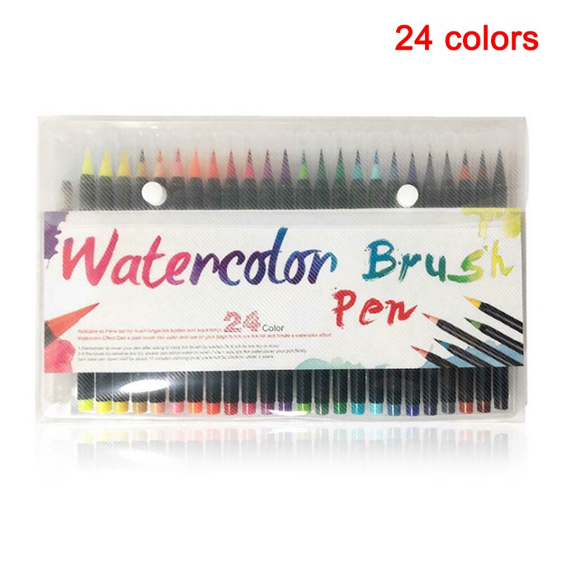 20/24/48 Color doble punta cepillo de plumas agua marcadores arte pintura Set de pluma de acuarela para la escuela TP899