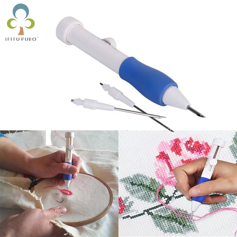 Stylo de broderie magique de bricolage | 3 aiguilles, 2 aiguilles, artisanat, accessoires de couture manuels, ZXH, 1 ensemble