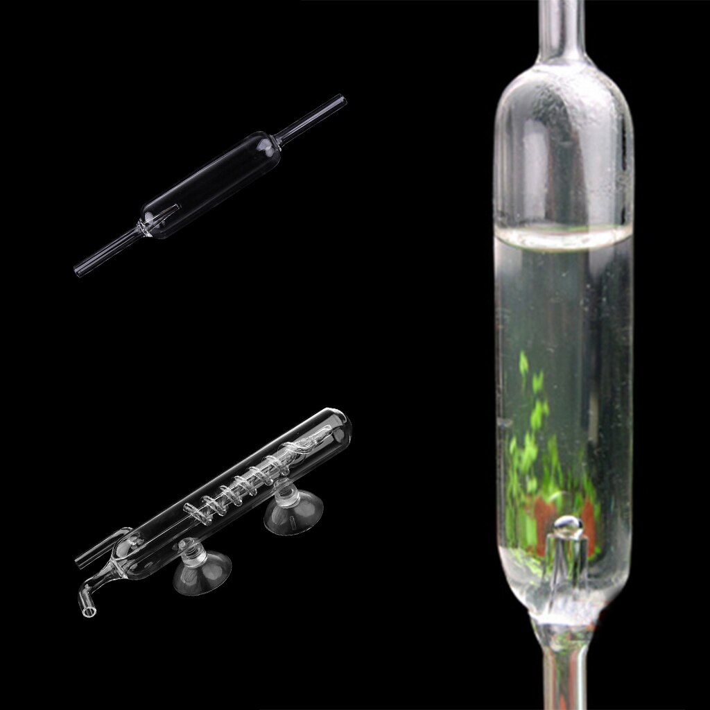 Aquarium tank  co2 diffuser bellenteller recht/spiraal met zuignap