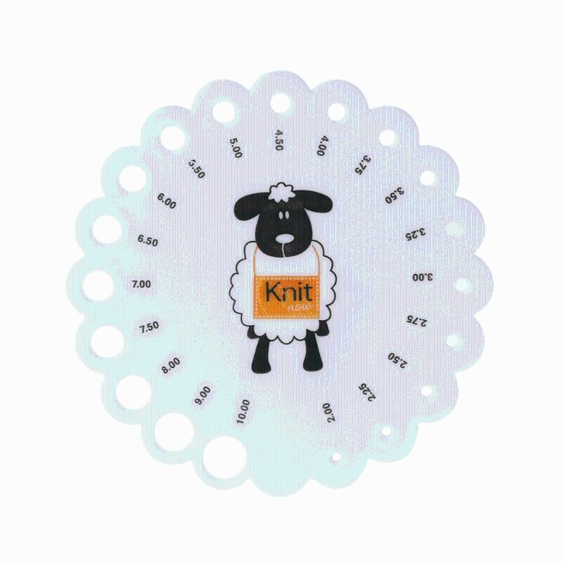 Round Knitting Knit Needle Sizer Gauge Ruler Measure Tool Size 2mm -10mm L4MD