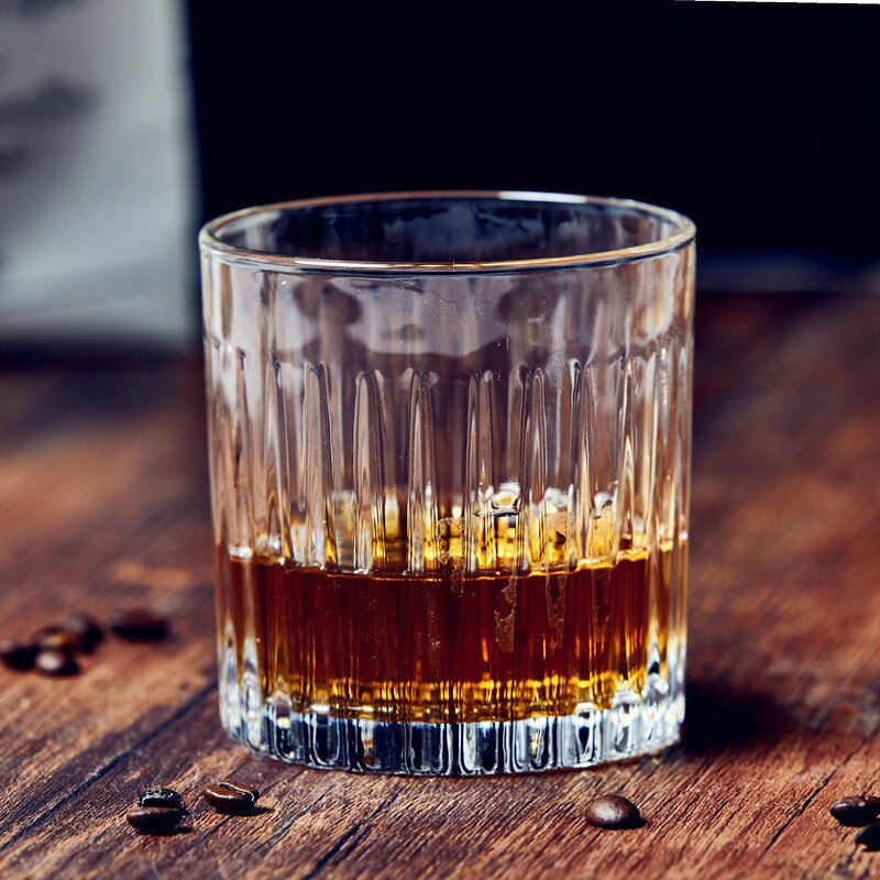Vaso de Whisky clásico para Bar, vaso de Whisky, cerveza, vino, juego de vidrio de agua tallado de dos piezas