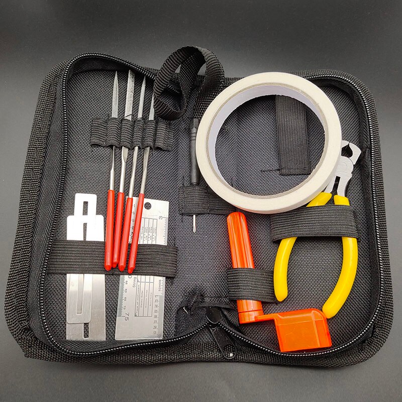 Acoustic Electric Guitar Ukulele Fret Repair Tool Kit Fret Crowning File Polish Took Winder Fret Ruler String Cutter Guitar Part: Kit L