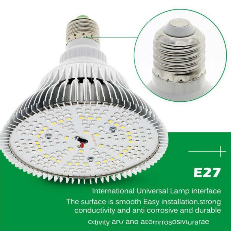 Bombilla LED de 300W para cultivo de plantas, luz de espectro completo, E27, 200 LED, para plántulas de vegetales y flores de interior, 2 uds.