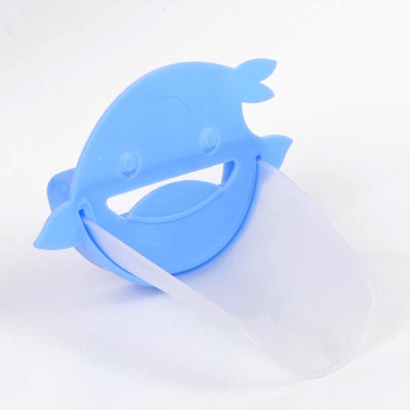 Mooie Cartoon Kraan Extender Voor Kids Hand Wassen In Badkamer Wastafel Accessoires Keuken Handig Voor Baby Wassen Helper: dolphin blue