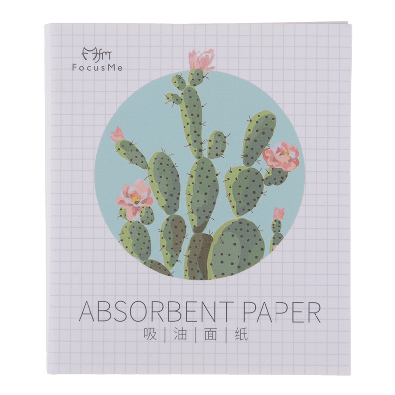 Paquete de 50 unidades de papel absorbente de aceite para limpieza Facial, herramientas de belleza, color azul, verde, rosa y morado: 50pcs Blue
