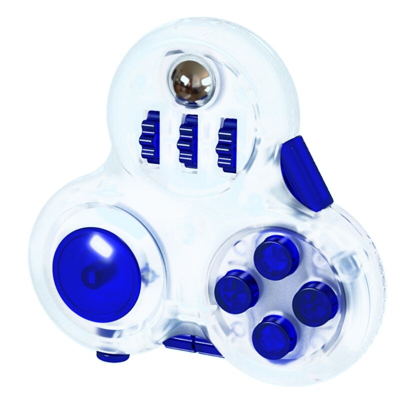 Fidget controller pad cube-premium fidget legetøj, der bruges til at lindre stress, et anti-angst håndlegetøj: Blå