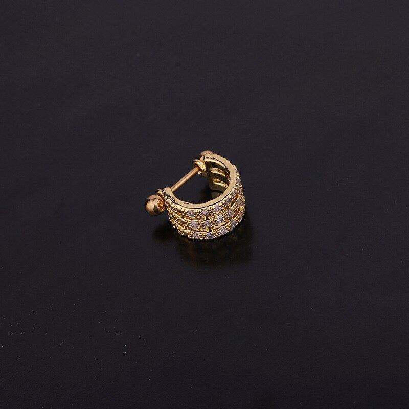 Blad cz kubieke zirkonen stud helix kraakbeen tragus oorbellen sieraden voor vrouwen oor bot kraakbeen piercing oorbellen