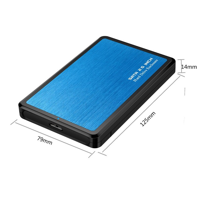 2x hdd caso 2.5 Polegada sata para usb3.0 ssd adaptador para 7mm/9.5mm usb disco rígido caixa de disco rígido externo hdd gabinete (vermelho & azul)